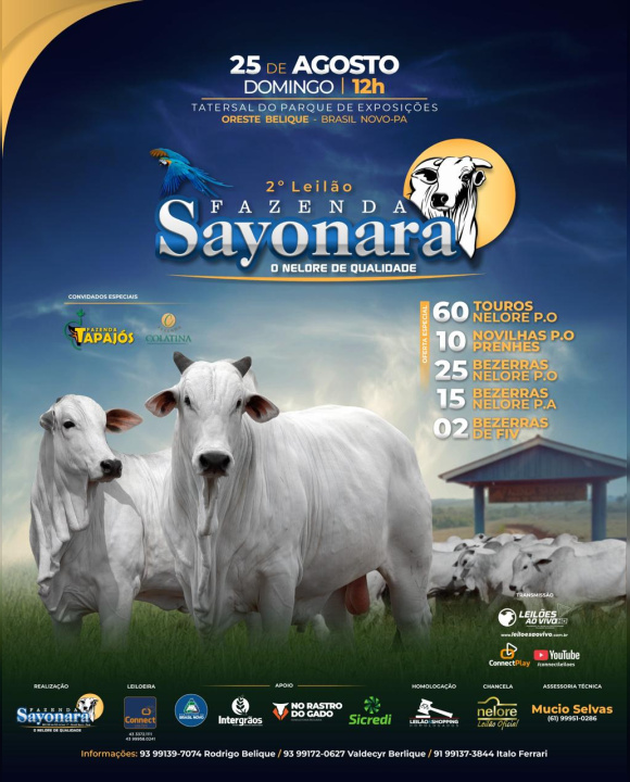 2º Leilão Fazenda Sayonara